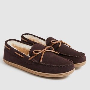 J. Crew Sherpa Brown Suede Slip-On Slippers Men’s Size 8